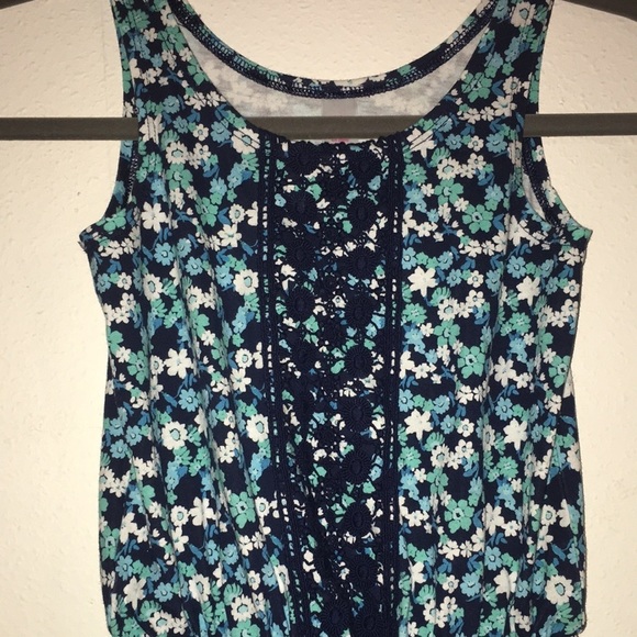 JUSTICE Blue Flower Romper: Size6 - Picture 3 of 6